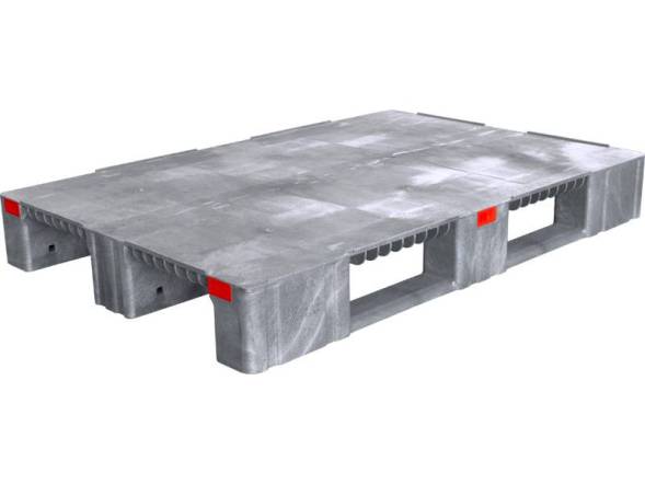 Паллет (поддон) пластиковый усиленный, 1200x800x150 мм, серый [TR 1208-1-1 (R)]