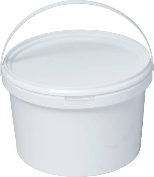 Ведро пластиковое с крышкой, 2.25 л, белый [5084]
