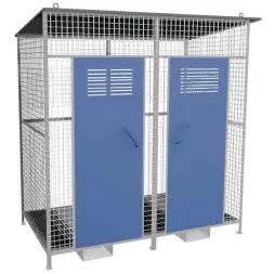 Хранилище для газовых баллонов сетчатое сварное ХГС-03 ПВЛ 2100x2210x1250 мм Серый