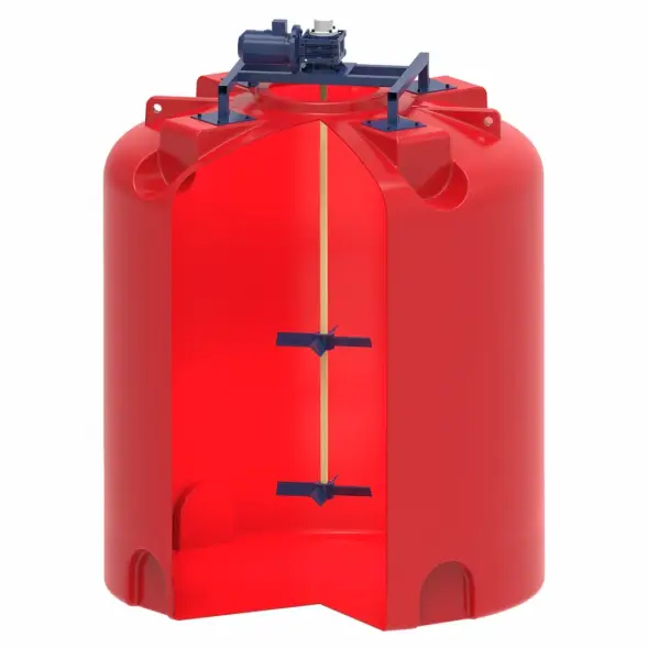 Емкость для хранения жидких минеральных удобрений (КАС, ЖКУ и др) 10000 TR с лопастной двухъярусной мешалкой