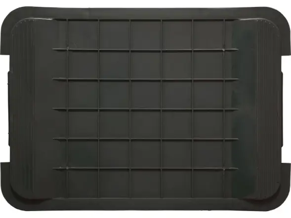 Ящик пластиковый сплошной, 710x500x455 мм, 122 л, черный [425]