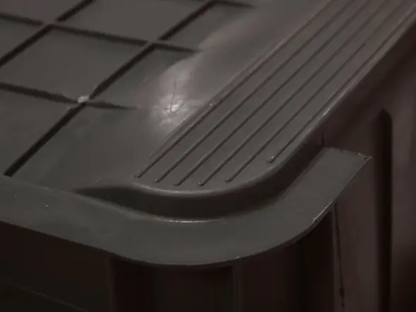 Ящик пластиковый сплошной, 710x500x455 мм, 122 л, черный [425]