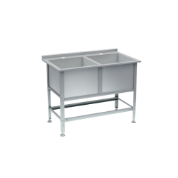 Ванна моечная из нержавеющей стали с бортом 870x1210x680 [16781]