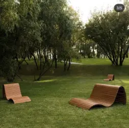 Парковый лежак «Волна» 200 см