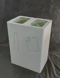 Урна А-Тренд-2, 600х400х800 мм,с лого, с емкостью 48х2 л