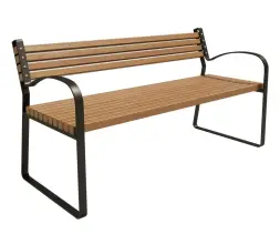 Скамейка стальная «Лукс» 1,8 м (сосна)