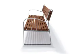 Скамейка стальная «Лукс» 1,8 м (сосна)