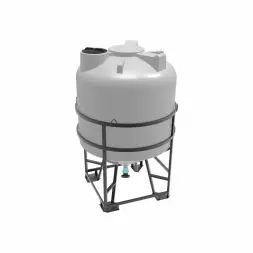 Емкость ЦКТ 5000 л с патрубком 110мм с фланцем под плотность до 1,5 г/см3 белая в обрешетке