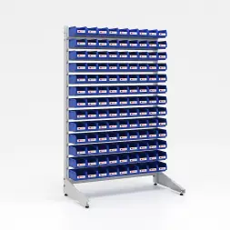 Стеллаж односторонний L1500 №1 (1425х940х500) светло-серый