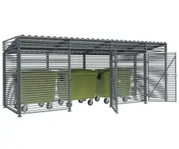 Контейнерная площадка для ТБО «Сплит Х» с хозблоком 10,52 м (на 6 контейнеров)