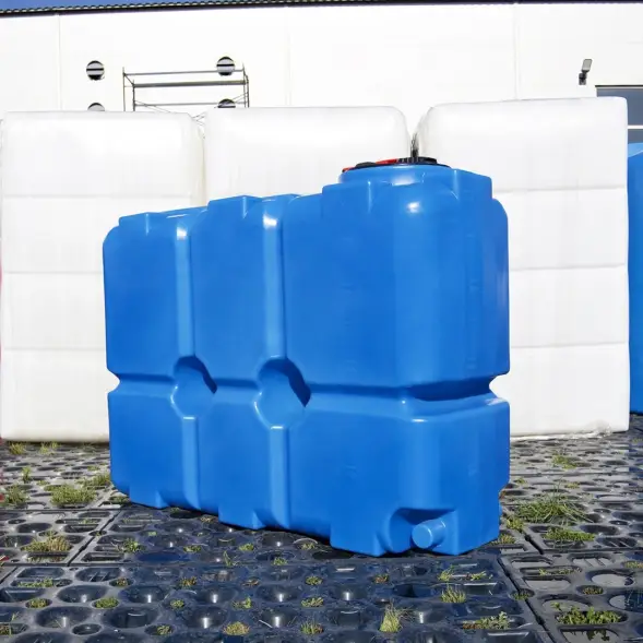Емкость ST 2000л с патрубками 100мм под плотность до 1.5 г/см3 синяя