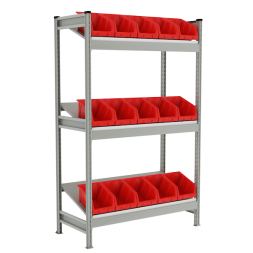 Стеллаж металлический CТ-023 с наклонными полками [13683]