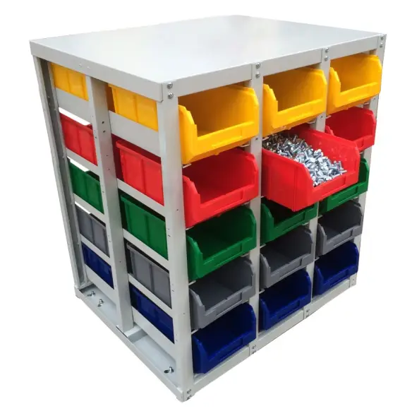 Двусторонний Стелла-техник Стеллаж-V-3-30 с направляющими под V-3, 30 ячеек, без ручки, серия К