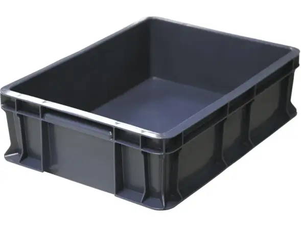 Ящик пластиковый сплошной, 400×300×120 мм, 10.6 л, чёрный [701.03.02]