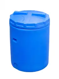 Емкость вертикальная 330л синяя (с крышкой)