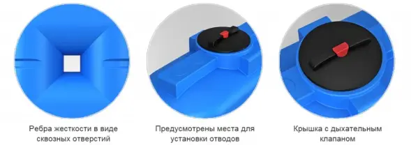 Емкость S 750л под плотность до 1.5 г/см3 синяя