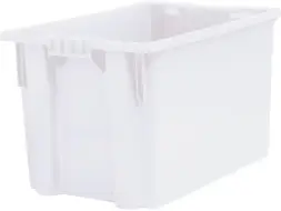 Ящик пластиковый сплошной, 600х400х350 мм, белый [603 ГД м]