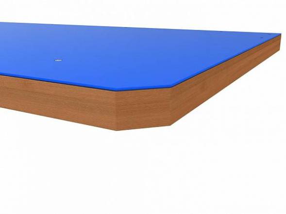 Накладка на столешницу из стали 3 мм с порошковым покрытием (ширина 2400 мм) ДВК