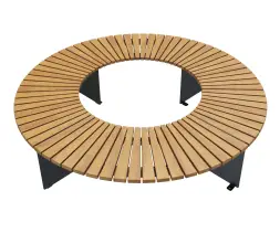 Скамейка стальная круглая «Сол» без спинки 2,5 м