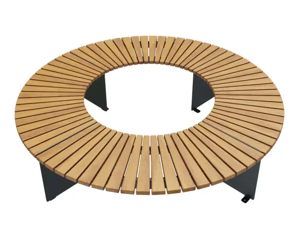 Скамейка стальная круглая «Сол» без спинки 2,5 м