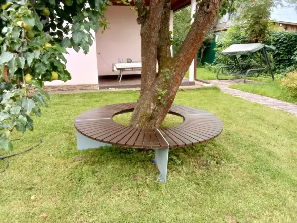 Скамейка стальная круглая «Сол» без спинки 2,5 м