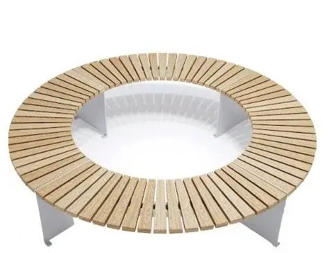 Скамейка стальная круглая «Сол» без спинки 2,5 м