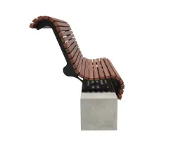 Скамейка стальная «Подиум» Настил с бетоном