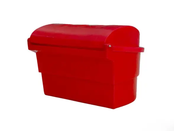 Ящик для песка BOXSAND 0,15 куб.м. с совковой лопатой, красный