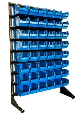 Стеллаж с пластиковыми ящиками 1501-0/0/8