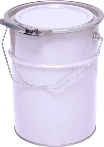 Ведро металлическое, 5 л, крышка-обруч, белый [2090]