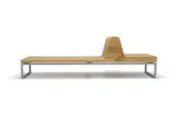 Скамейка стальная «Долиум» со спинкой