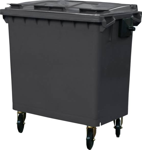 Мусорный контейнер на колёсах, 770 л, темно-серый