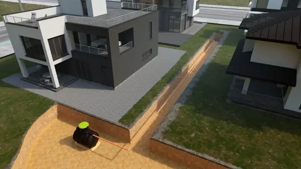 Автономная канализация Rostok Ground 12 с горловиной 1000 мм