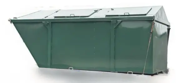 Металлический контейнер лодочка 8 м³ Коричневый