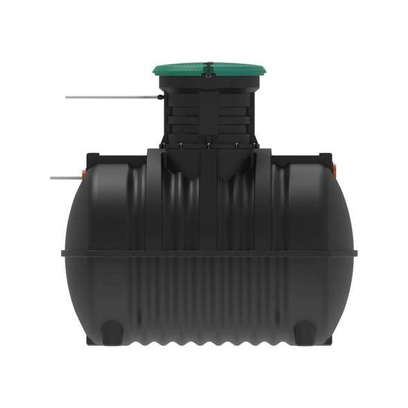 Автономная канализация Rostok Ground 8 с горловиной 600 мм и принудительным отведением, 3500 л, черный [504.3000.899.003]