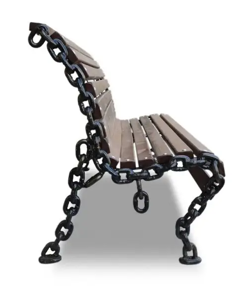 Скамейка стальная «Лукоморье» 3,0 м (3 опоры)