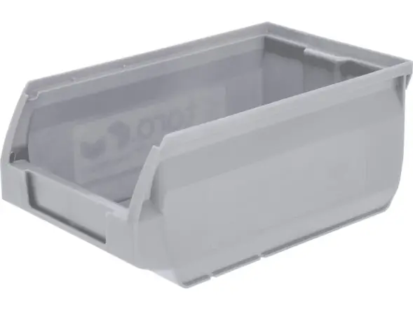 Ящик (лоток) пластиковый сплошной, 170x105x75 мм, 1.34 л, серый [5001]