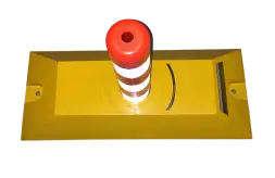 Делиниатор дорожный резиновый ДДР-610 со столбиком сигнальным упругим 380 мм