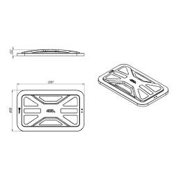 Ванна пластиковая пищевая с крышкой К, 400 л, HDPE, черный [121207.0400.899.000]