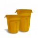 Бак 60 литров с крышкой универсальный желтый