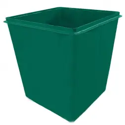 Металлический контейнер Waste Box 0,75 куб. м радиусный угол без колес и без крышки Зеленый