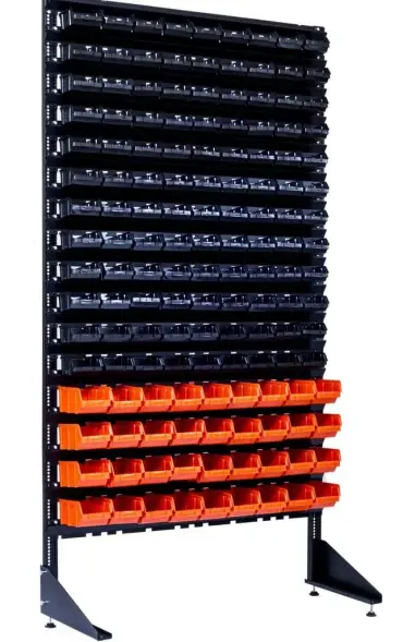 Стеллаж с пластиковыми ящиками 1801-12/4/0 G-O