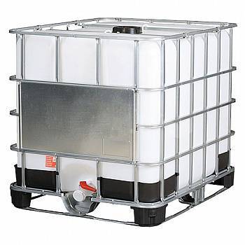 Еврокуб (IBC-контейнер) с краном на комбинированном поддоне, 1000 л, белый [10090003]
