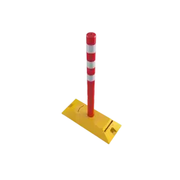 Делиниатор дорожный резиновый ДДР-610 со столбиком сигнальным упругим 650 мм