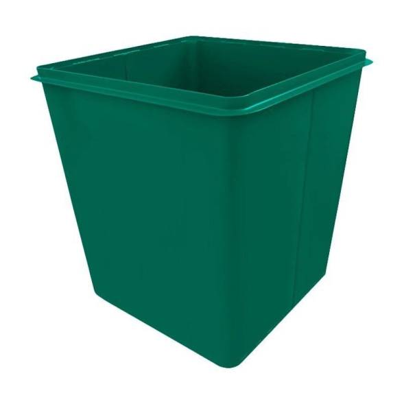 Контейнер мусорный металлический для ТБО/ТКО без крышки, 750 л (0.75 м³), зеленый [NL075G]