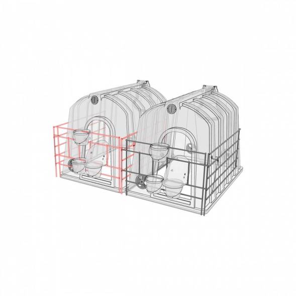 Стенка боковая вольера домика для телят оцинкованная