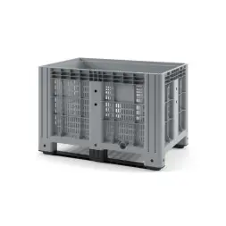 Пластиковый контейнер IBOX 1200х800 перфорированный на полозьях