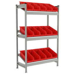 Стеллаж металлический с наклонными полками СТ-023 2000x1200x585 [13690]