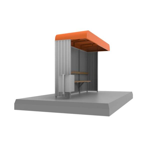 Павильон остановочный мод. 2, 3495x1215x2381 мм