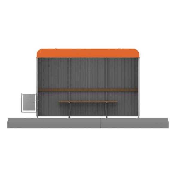 Павильон остановочный мод. 2, 3495x1215x2381 мм